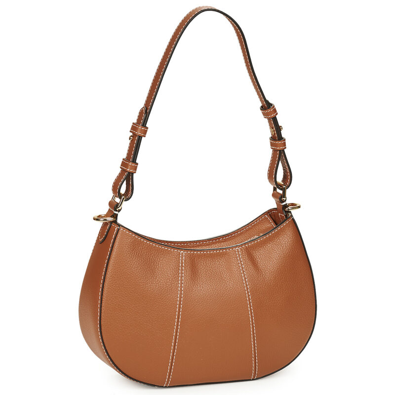 Sacs bandouli&egrave;re femme Le Tanneur JULIETTE SMALL HALF MOON marron - 2
