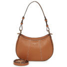 Sacs bandouli&egrave;re femme Le Tanneur JULIETTE SMALL HALF MOON marron - 1