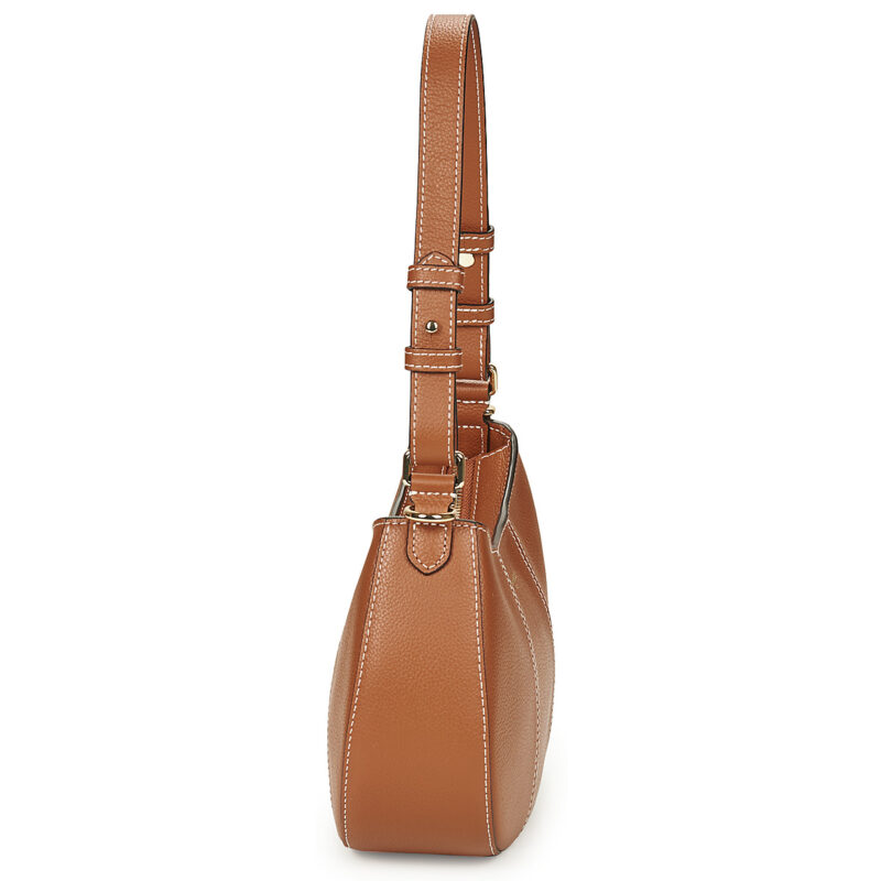 Sacs bandouli&egrave;re femme Le Tanneur JULIETTE SMALL HALF MOON marron - 3