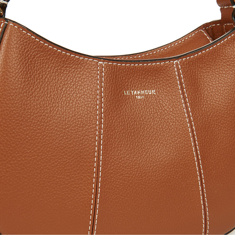 Sacs bandouli&egrave;re femme Le Tanneur JULIETTE SMALL HALF MOON marron - 4