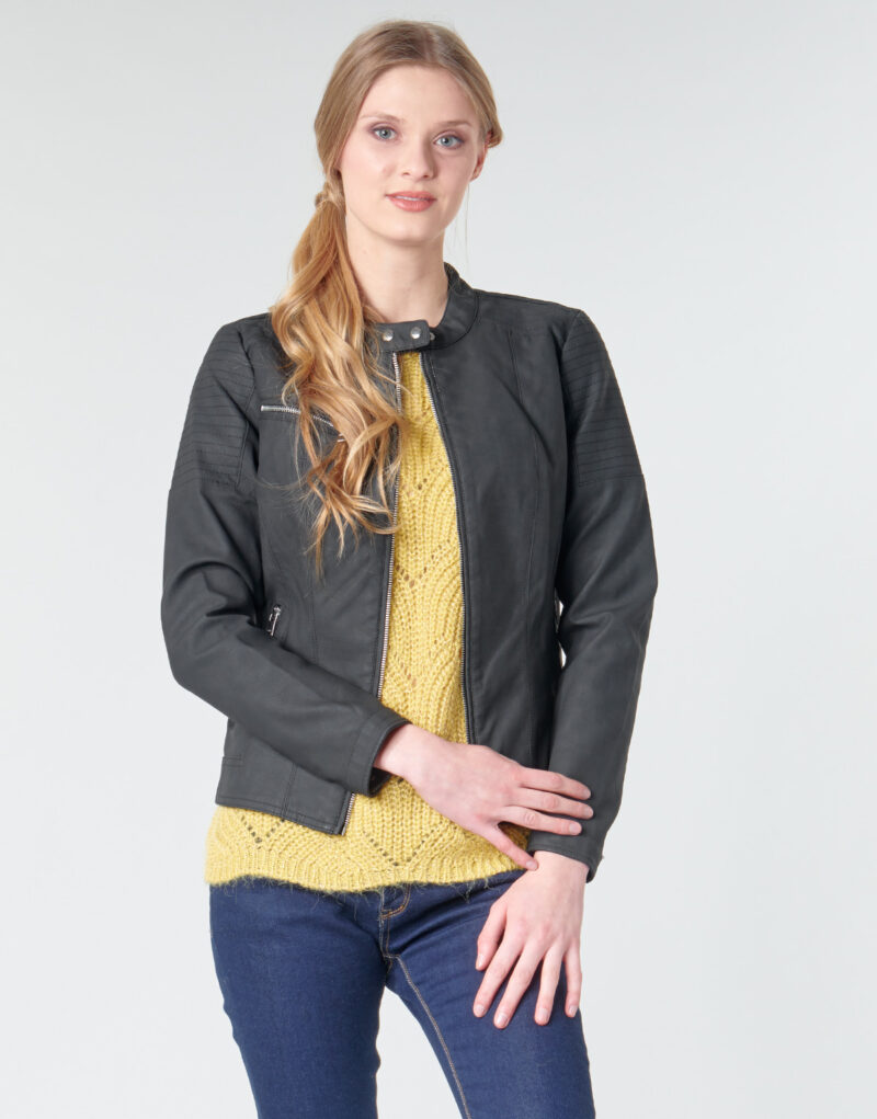 Giacca in pelle Only ONLMELANIE Nero Giacche in pelle Donna - 2