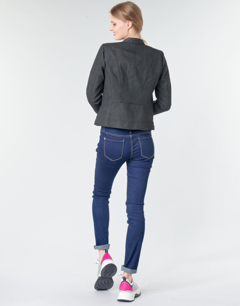 Giacca in pelle Only ONLMELANIE Nero Giacche in pelle Donna - 4