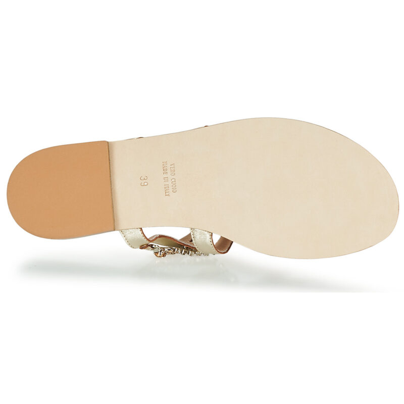 Fru.it CAROTE Goldene Flip-Flops f&uuml;r Damen - Gr&ouml;&szlig;e 7