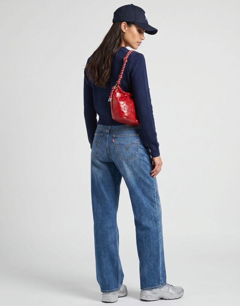 Maglione Tommy Jeans TJW FLAG CREW NECK SwEATER Marine Maglioni Donna - 4