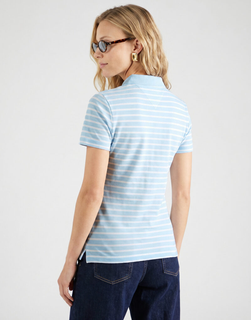 Polo Tommy Jeans TJW SLIM ESSENTIAL SS POLO Bleu Femme - 4