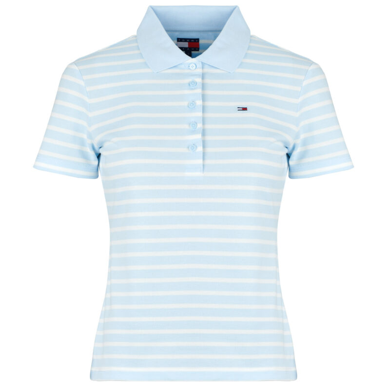 Polo Tommy Jeans TJW SLIM ESSENTIAL SS POLO Bleu Femme - 1