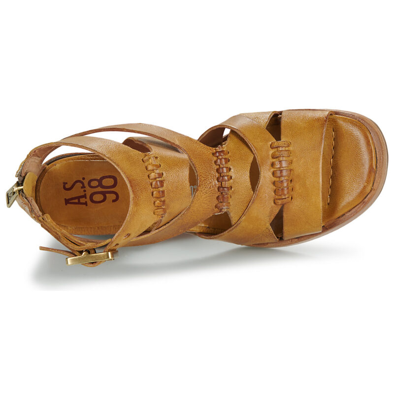 Airstep / AS98 ALCHA HIGH Gelbe Damensandalen - Gr&ouml;&szlig;e 6