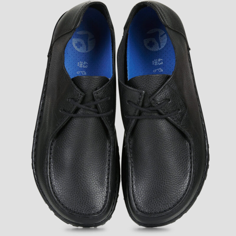 BIRKENSTOCK Utti Lace Pelle / Black / Regular Nero Derby Uomo - 5