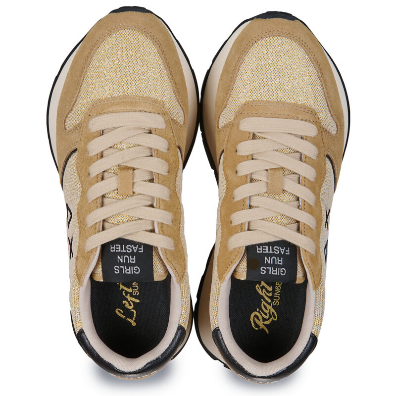 Sun68 ALLY GLITTER TEXTILE Beige Sneakers basse Donna - 6