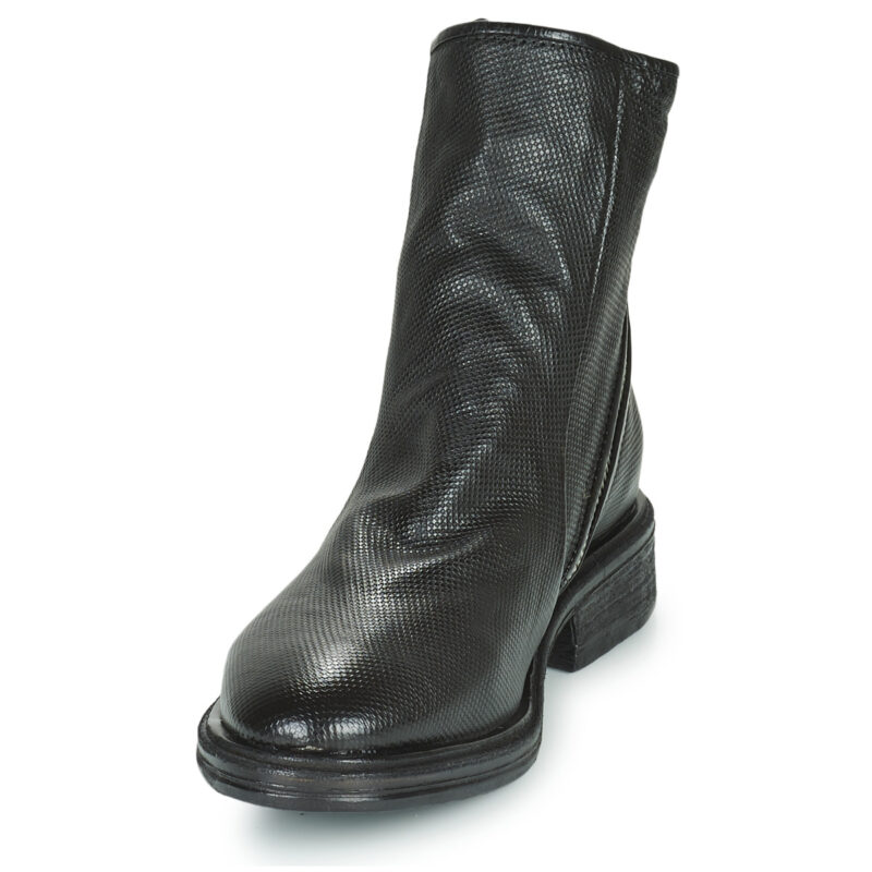 Airstep AS98 FLOWER ZIP Schwarze Damen-Ankle-Boots - Gr&ouml;&szlig;e 3