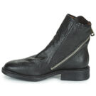 Airstep AS98 FLOWER ZIP Schwarze Damen-Ankle-Boots - Gr&ouml;&szlig;e 4
