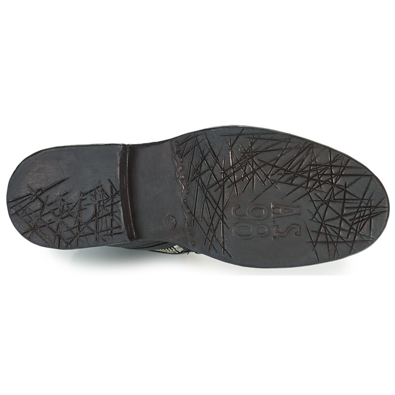 Airstep AS98 FLOWER ZIP Schwarze Damen-Ankle-Boots - Gr&ouml;&szlig;e 7
