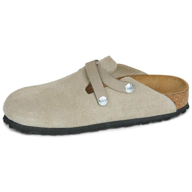 BIRKENSTOCK Blair Suede / Taupe / Stretto Beige Zoccoli Donna - 4