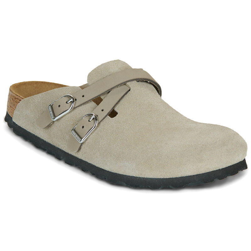 BIRKENSTOCK Blair Suede / Taupe / Stretto Beige Zoccoli Donna - 1