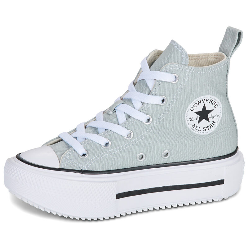 Converse Chuck Taylor All Star Lift Double Stack Grigio - Sneakers Bambina - 4