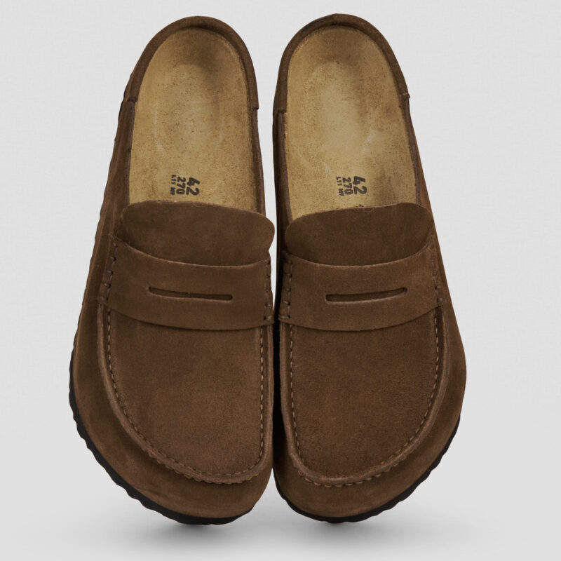 BIRKENSTOCK Naples Wrapped Suede / Carafe / Regular Marrone Zoccoli Uomo - 5