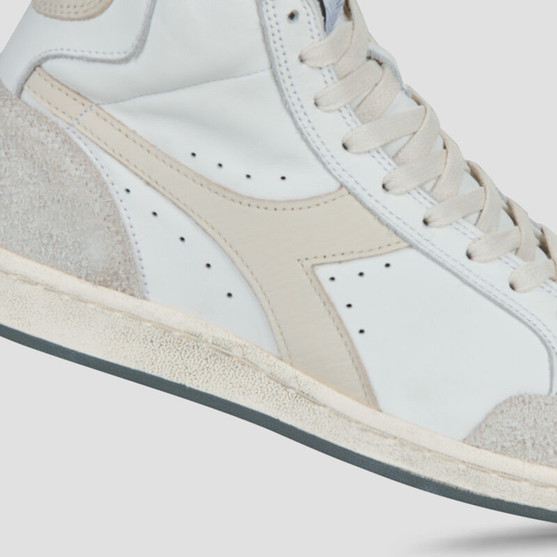 Zapatillas altas Diadora Prestige High blancas usadas para hombre - 4