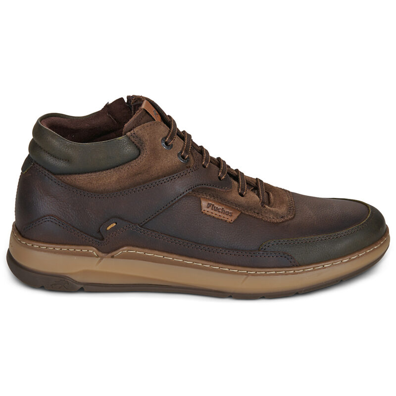 Fluchos JEFF Brown - Herren-Sneaker mit hohem Schaft - Gr&ouml;&szlig;e 2