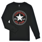 T-shirt ragazzo Converse CHUCK PATCH LONG SLEEVE TEE Nero T-shirt maniche corte Bambino - 1
