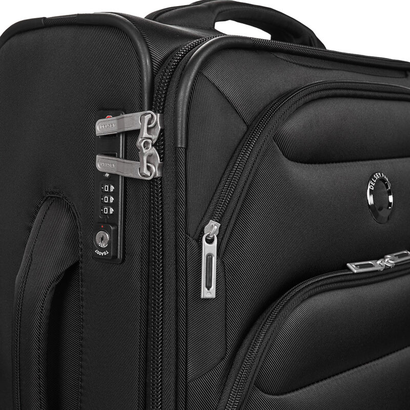 DELSEY PARIS SKY MAX 2.0 4DR CABINE 55CM SLIM Nero Valigia morbida Uomo - 4
