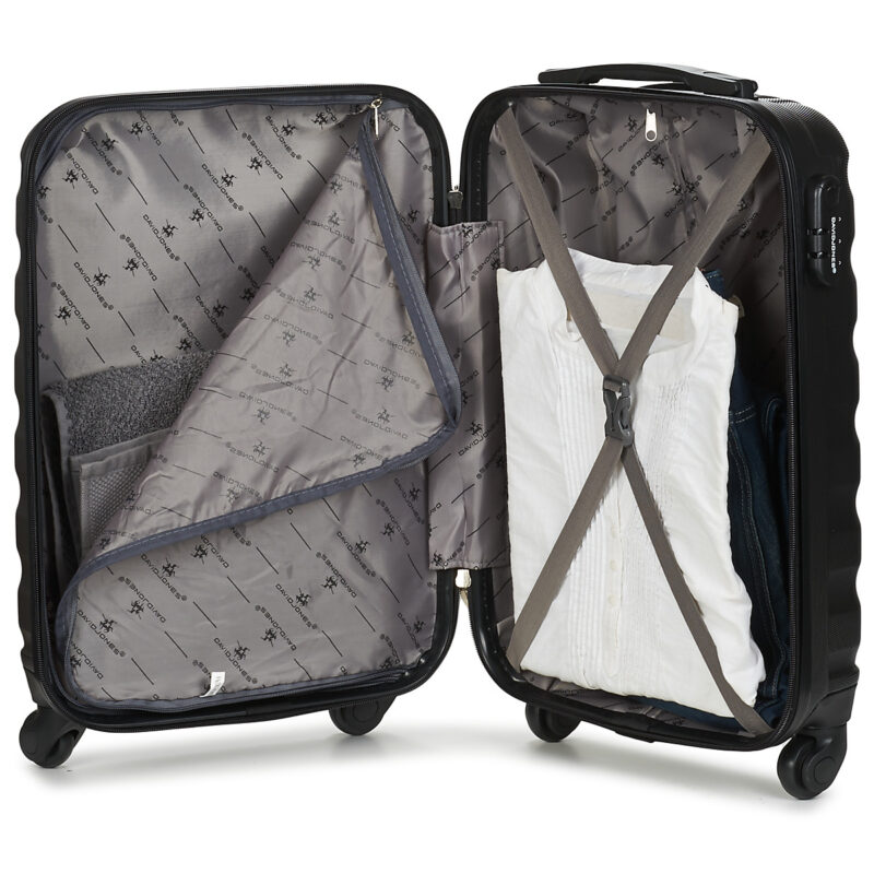 David Jones CHAUVETTINI 34L CABIN Schwarzer Hartschalenkoffer Herren - 5