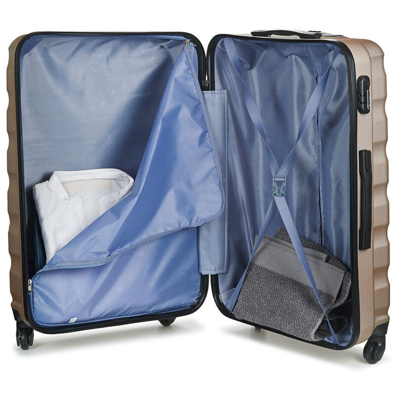 David Jones CHAUVETTINI 95L LARGE Oro Valigia rigida Uomo - 5