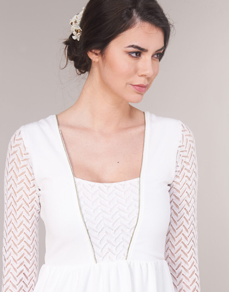 Abito corto Betty London J. LOUISE Bianco Abiti corti Donna - 6