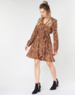 Abito corto Betty London LISONS Marrone Abiti corti Donna - 3