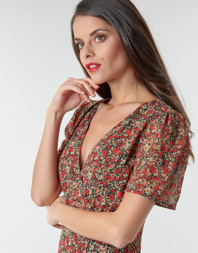 Abito corto Moony Mood ORNAMA Rosso Abiti corti Donna - 5