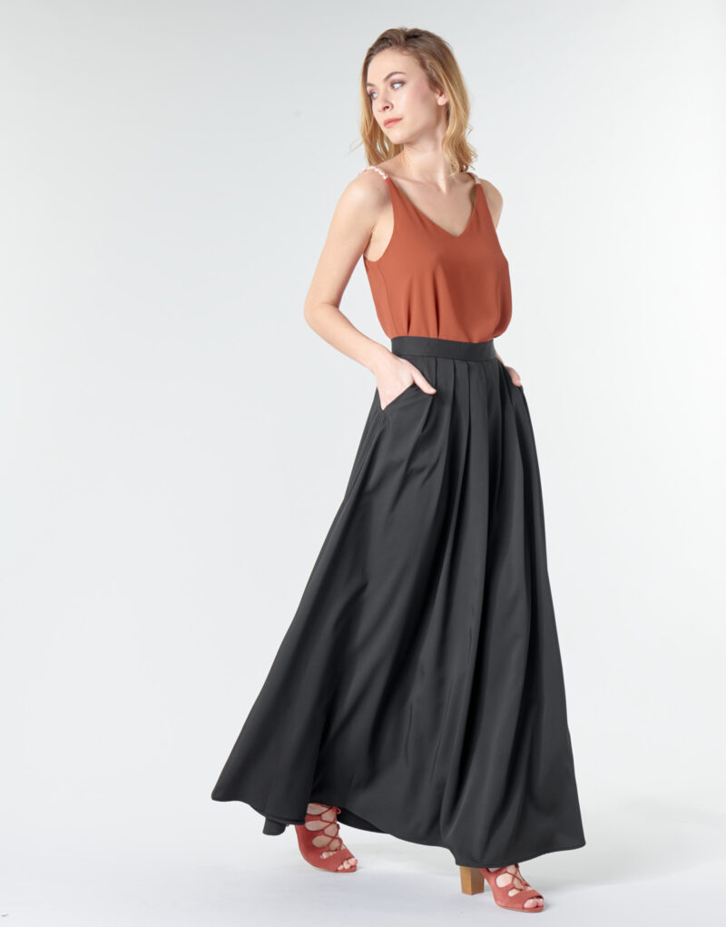 Gonne lunghe Betty London MERCI Nero Gonne lunghe Donna - 3