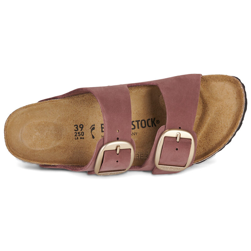 BIRKENSTOCK Arizona Big Buckle Nubuck / Pepper / Stretto Rosa Ciabatta Donna - 6