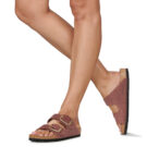 BIRKENSTOCK Arizona Big Buckle Nubuck / Pepper / Stretto Rosa Ciabatta Donna - 8