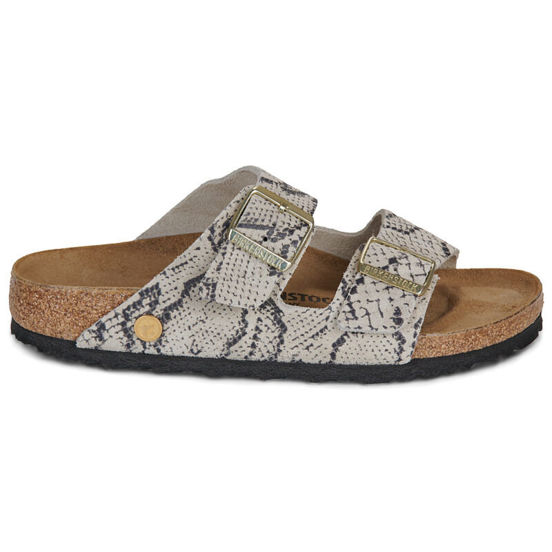 BIRKENSTOCK Arizona Suede / Print / Snake / Stretto Grigio Ciabatta Donna - 2