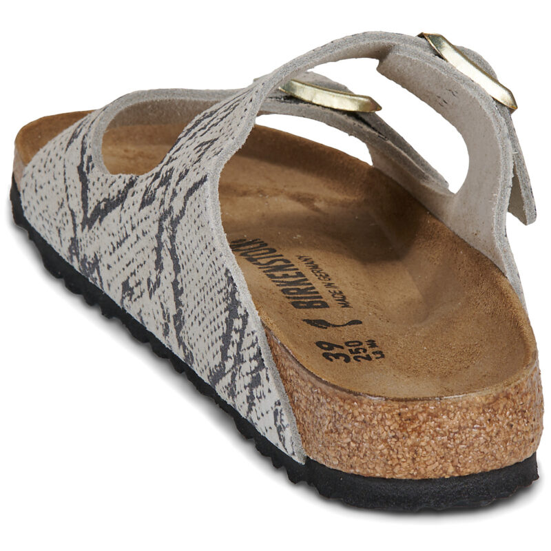 BIRKENSTOCK Arizona Suede / Print / Snake / Stretto Grigio Ciabatta Donna - 5
