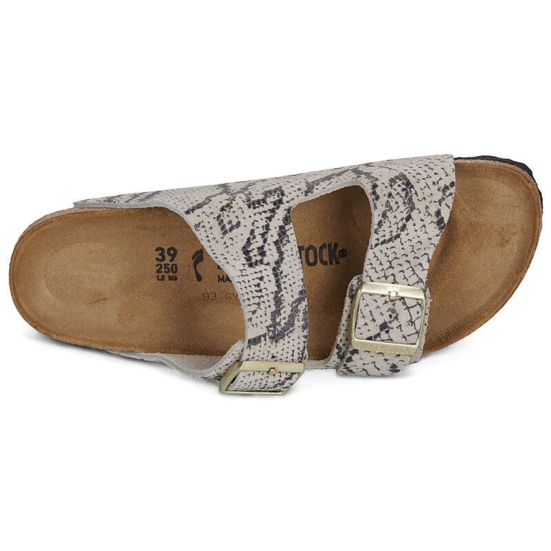 BIRKENSTOCK Arizona Suede / Print / Snake / Stretto Grigio Ciabatta Donna - 6