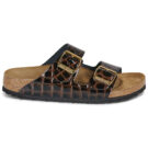BIRKENSTOCK Arizona Pelle / Animal / Black / Stretto Marrone Ciabatta Donna - 2