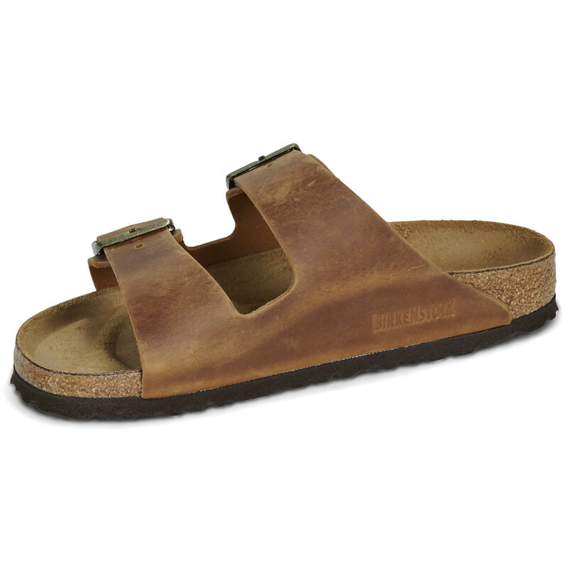 BIRKENSTOCK Arizona Oiled / Pelle / Cognac / Stretto Marrone Ciabatta Donna - 4