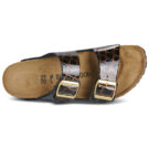 BIRKENSTOCK Arizona Pelle / Animal / Black / Stretto Marrone Ciabatta Donna - 6