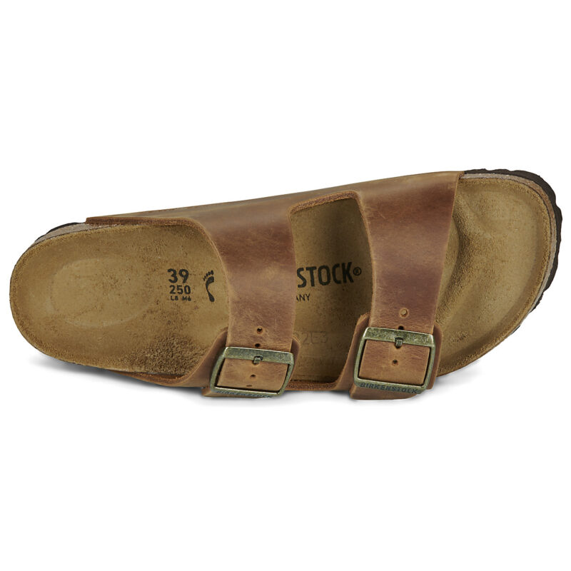 BIRKENSTOCK Arizona Oiled / Pelle / Cognac / Stretto Marrone Ciabatta Donna - 6