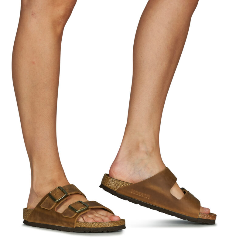 BIRKENSTOCK Arizona Oiled / Pelle / Cognac / Stretto Marrone Ciabatta Donna - 8