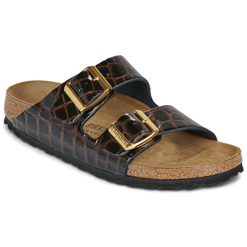 BIRKENSTOCK Arizona Pelle / Animal / Black / Stretto Marrone Ciabatta Donna - 1
