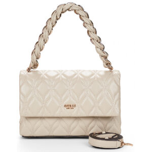 Borsa a tracolla donna Guess  MAXINE FLAP CROSSBODY  Bianco Guess 198659089627