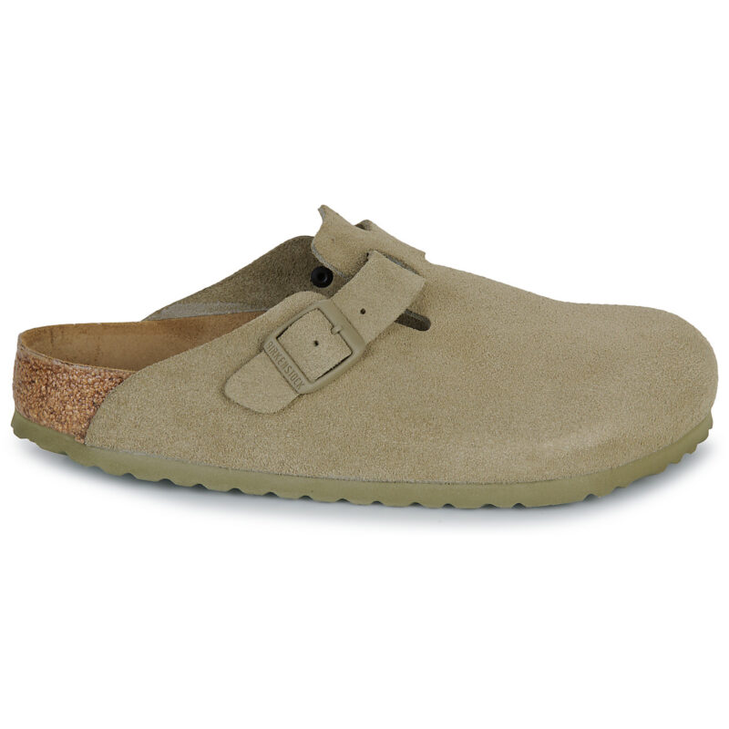 BIRKENSTOCK Boston Suede / Khaki / Regular Beige Zoccoli Donna - 2