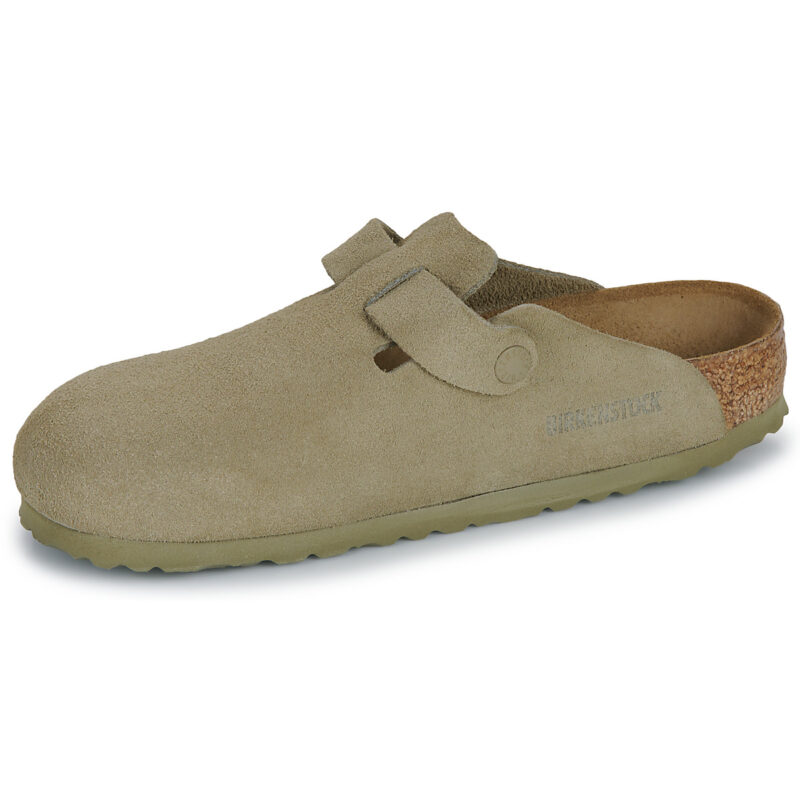 BIRKENSTOCK Boston Suede / Khaki / Regular Beige Zoccoli Donna - 4