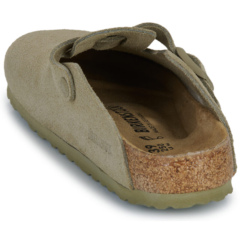 BIRKENSTOCK Boston Suede / Khaki / Regular Beige Zoccoli Donna - 5