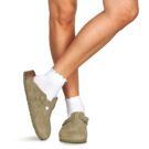 BIRKENSTOCK Boston Suede / Khaki / Regular Beige Zoccoli Donna - 8