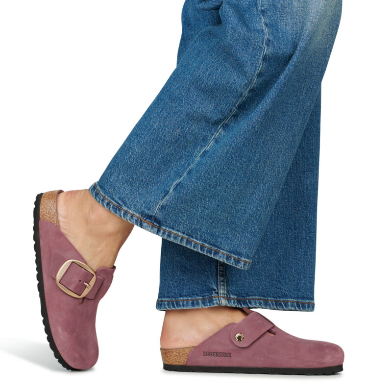 BIRKENSTOCK Boston Big Buckle Nubuck / Pepper / Stretto Rosa Zoccoli Donna - 8
