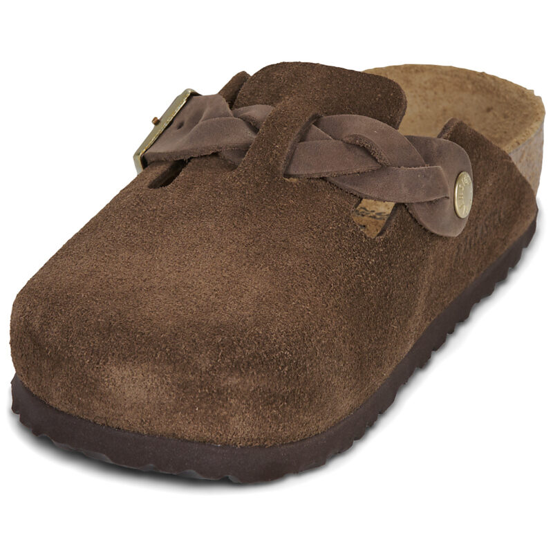 BIRKENSTOCK Boston Braided Suede / Carafe / Stretto Beige Zoccoli Donna - 3