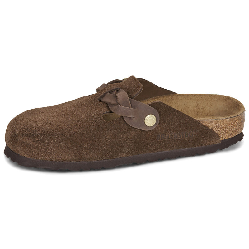 BIRKENSTOCK Boston Braided Suede / Carafe / Stretto Beige Zoccoli Donna - 4