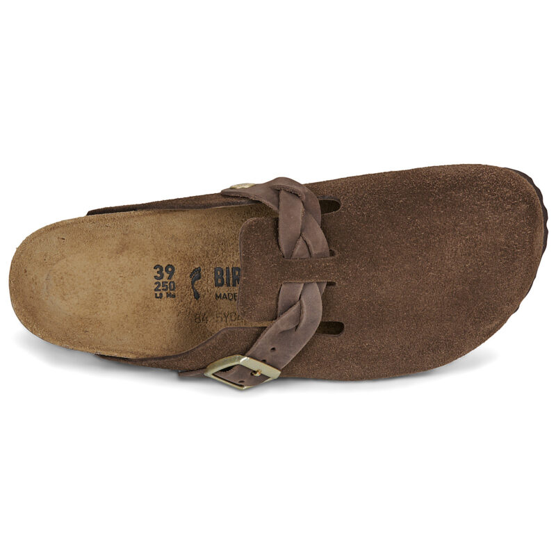 BIRKENSTOCK Boston Braided Suede / Carafe / Stretto Beige Zoccoli Donna - 6